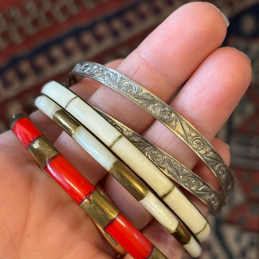 Five Vintage Bangles - image 1